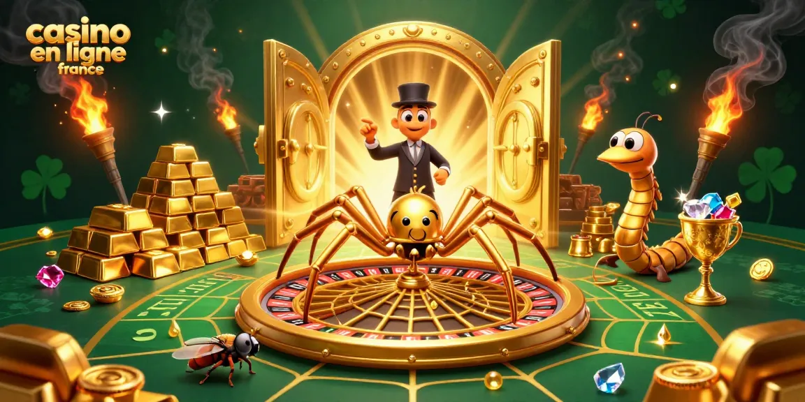Placer des paris en ligne sur un casino en ligne en France dans une illustration dynamique et colorée.