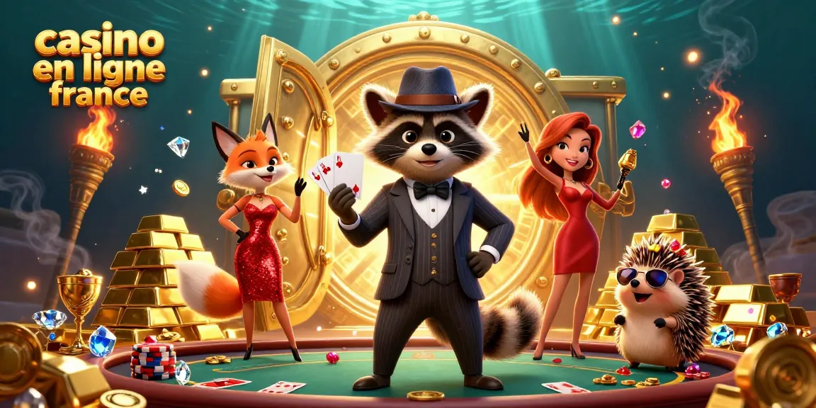 Gagnez des jackpots impressionnants dans le casino en ligne France avec des personnages animés dans une scène luxueuse.